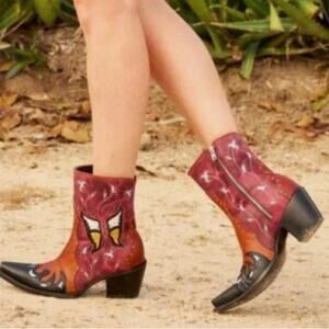 NWT OLD GRINGO Cowgirl Boots Mariposita Loquita Western Leather Brown Size 7.5